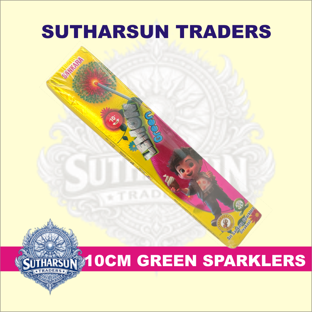 10 CM GREEN SPARKLERS